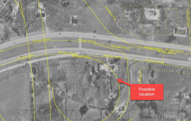 Sunset Motel (Sunset Cabins) - 1951 Aerial (newer photo)